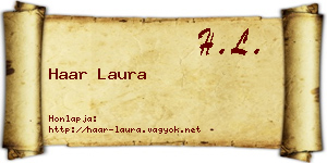 Haar Laura névjegykártya
